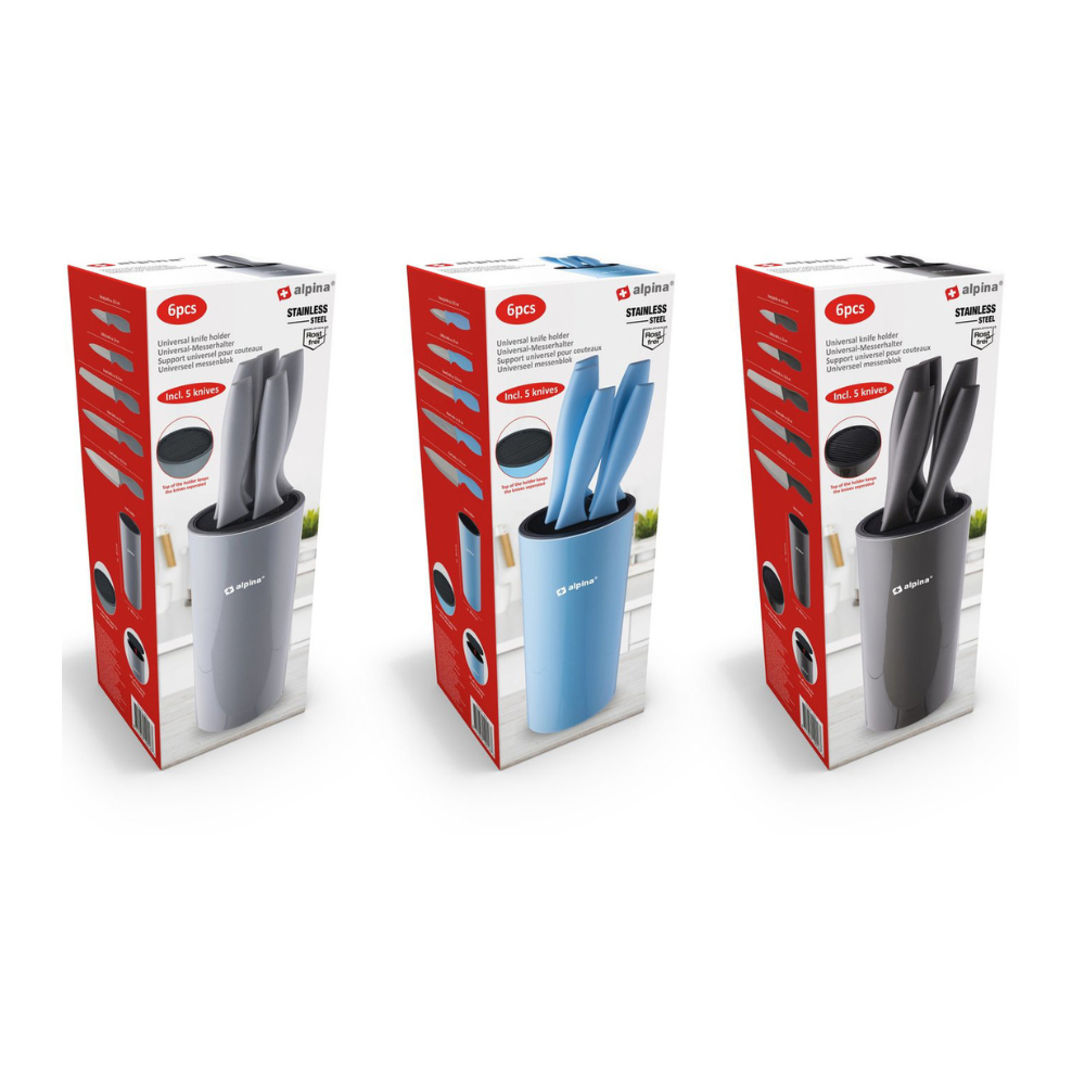 SET OF 5 KNIVES WITH SUPPORT CM 10.5x22