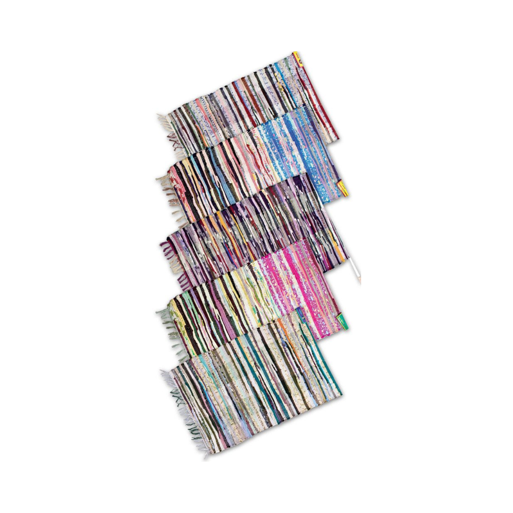 Tappeto Pezzotto in Cotone Naturale 45x85 cm – Artigianale, Lavabile, Ipoallergenico
