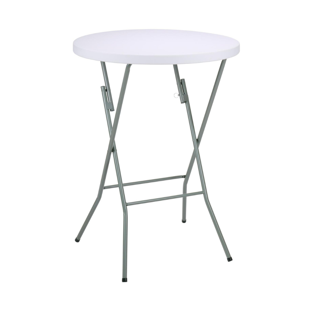Tavolo Pieghevole Giardino Rotondo 110cm Bianco 6 Persone