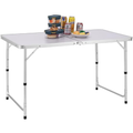 Tavolo Pieghevole Campeggio 150x60cm Alluminio Bianco
