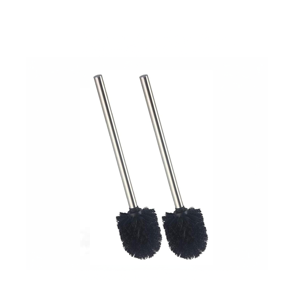 Toilet Brush with Stainless Steel Handle, Black Thread