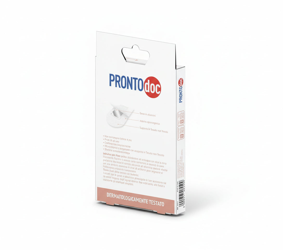 3 Confezioni di Cerotti Alluminio Scottature e Abrasioni  da 4 Pezzi -  Pronto Doc