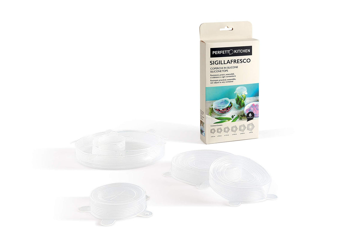 Coperchi Silicone Sigillafresco 6 Pz Varie Misure