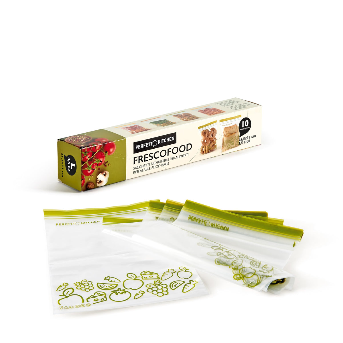 Sacchetti Richiudibili Frescofood L 25,5x33cm 10 Pz