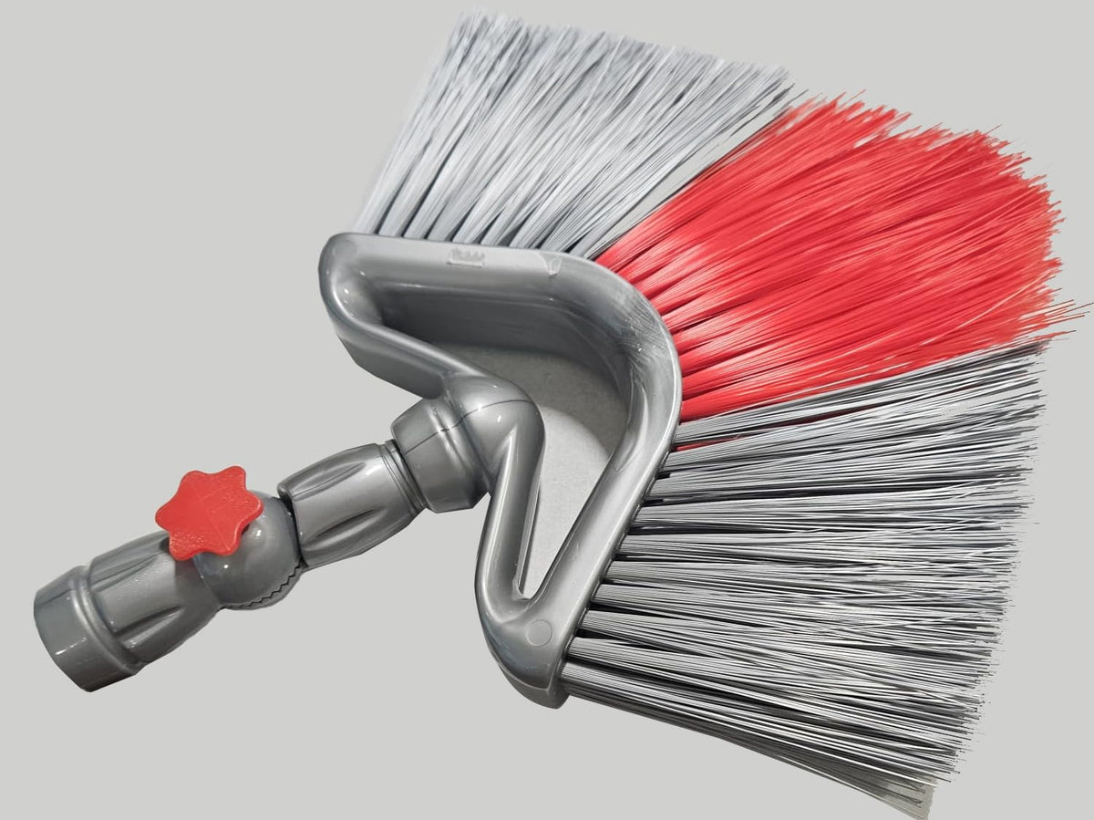 Kit de nettoyage professionnel : tige télescopique en aluminium de 6 mètres + 4 brosses – Toiles d’araignée, plafonds, volets