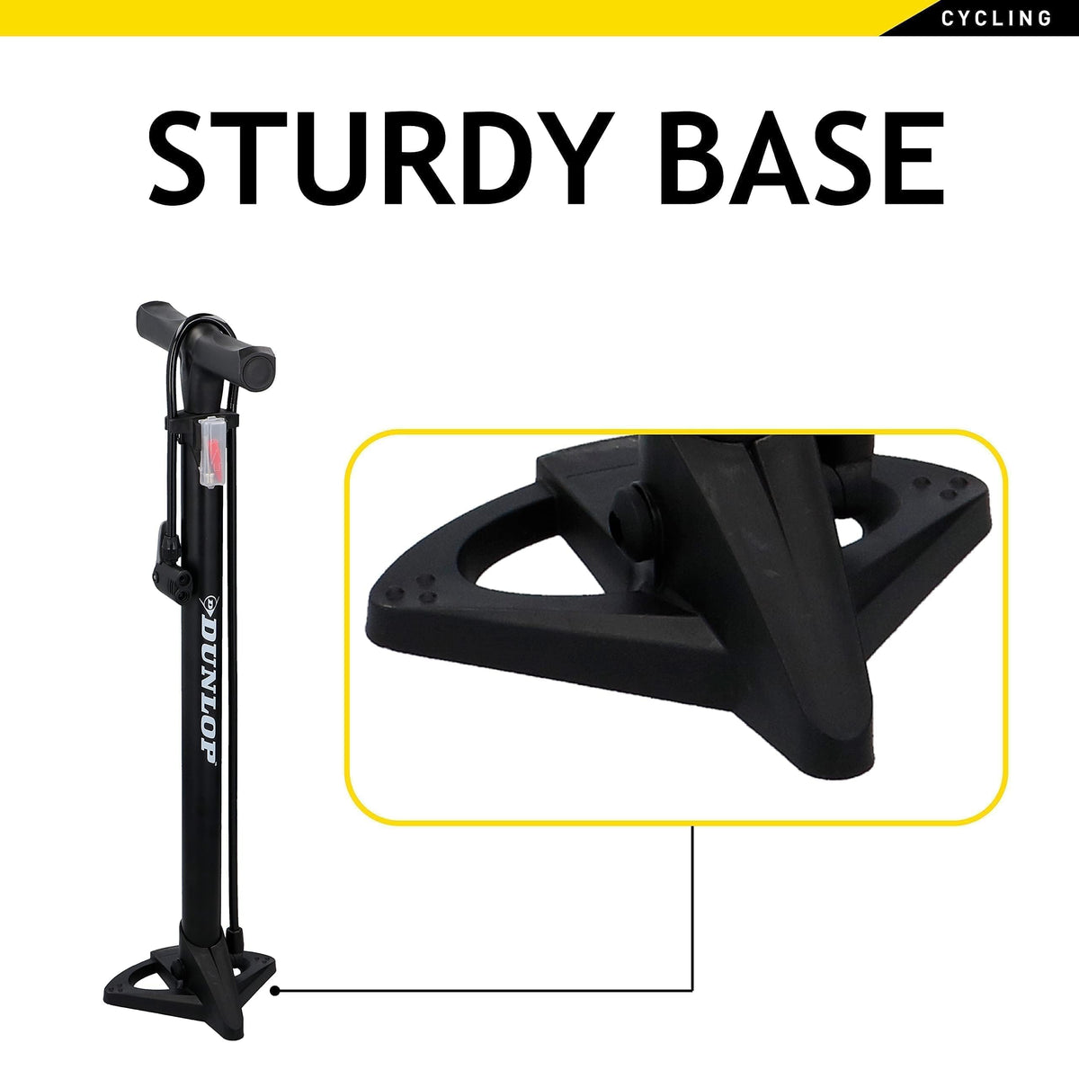 Pompa Bicicletta Dunlop Universale Manometro Integrato