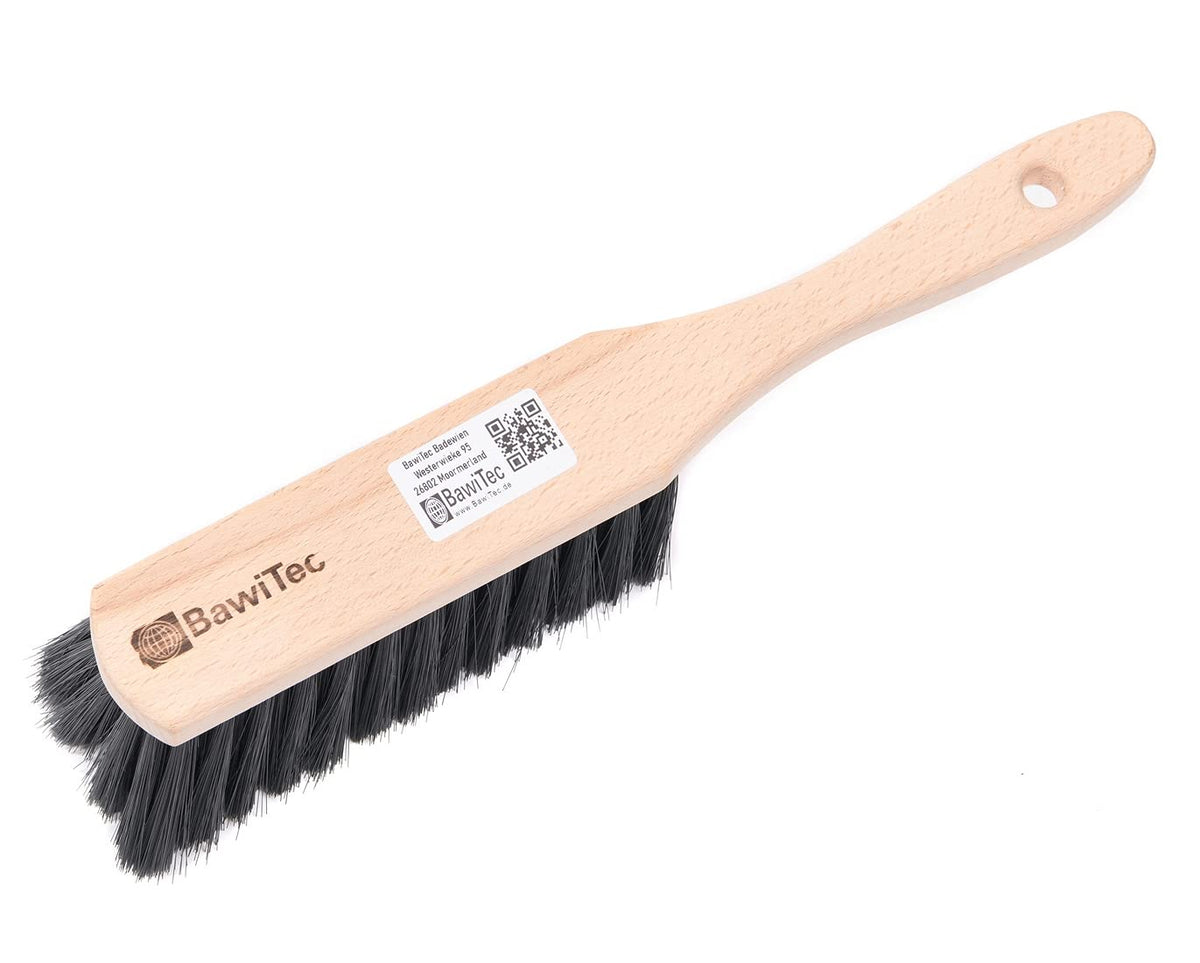 Scopetta in legno con impugnatura in legno, 28 cm, setole miste, prodotto industriale