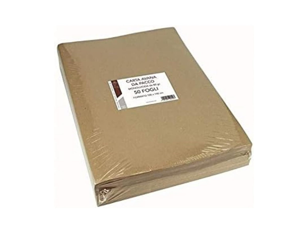 Carta Imballo Avana 100x140cm 80gr Fogli Piegati in Conf. da 10/ 20/50