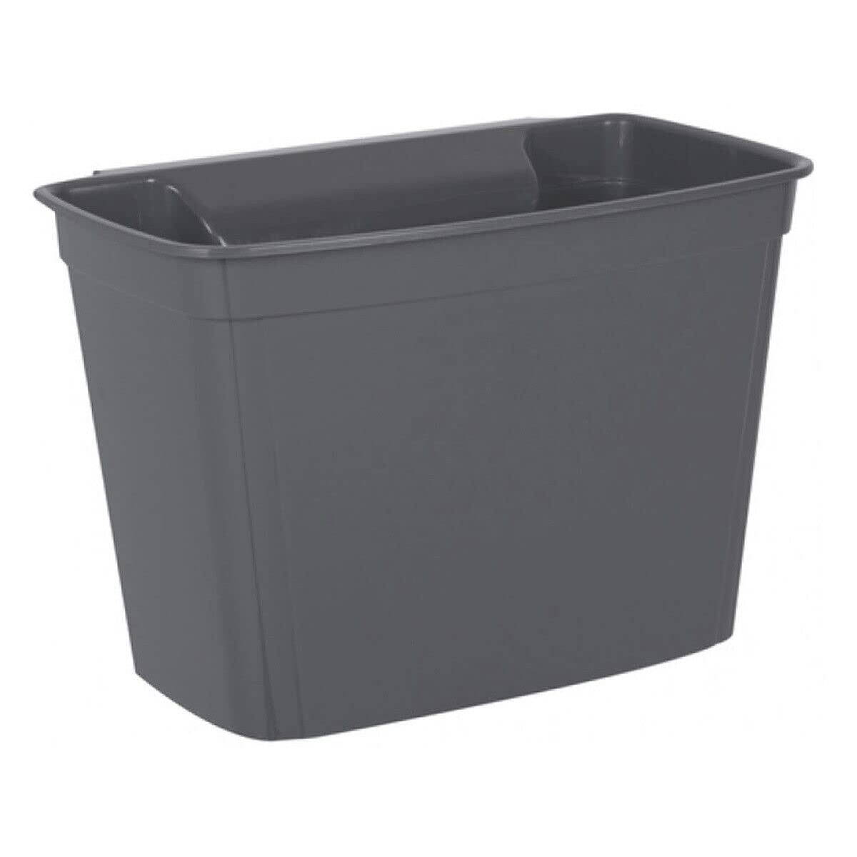 Over-the-door hanging kitchen waste bin, garbage bin, plastic, 4L, black