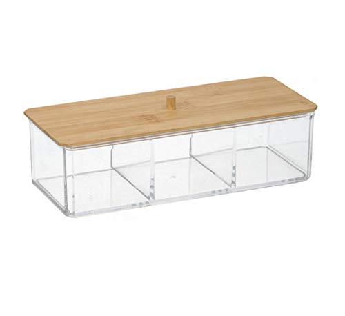 Organizzatore Cosmetici Acrilico Bambù 23x9x7cm Alpina