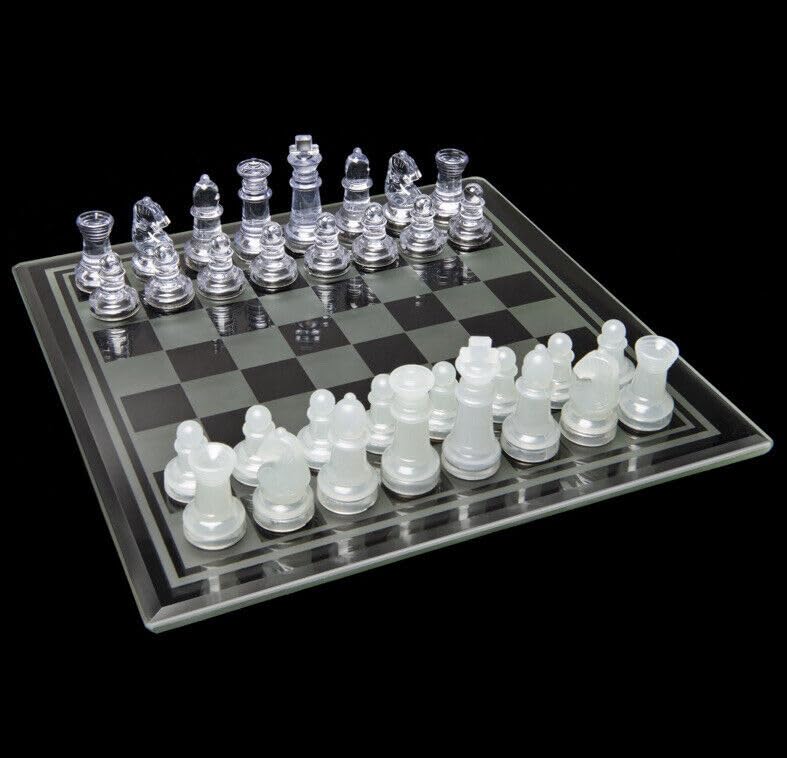 Set Scacchi Vetro Cristallo Artigianale 25x25 cm