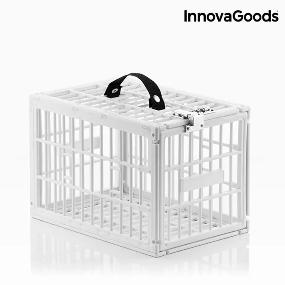 InnovaGoods - Food Safe Refrigerator Safety Cage, Safe Food Storage, Modern and Functional Design, 3-Digit Combination Lock, White, 28 x 19 x 19 cm, Packaging in 24 Languages