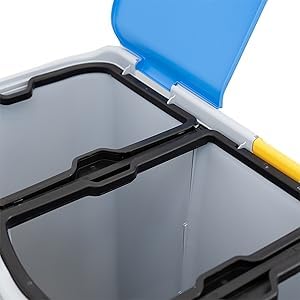 Pattumiera 3 Scomparti 80L Raccolta Differenziata Cucina