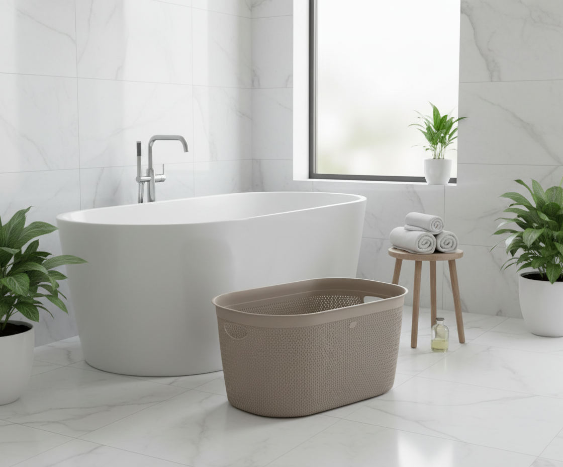 Bagno spa con cesto