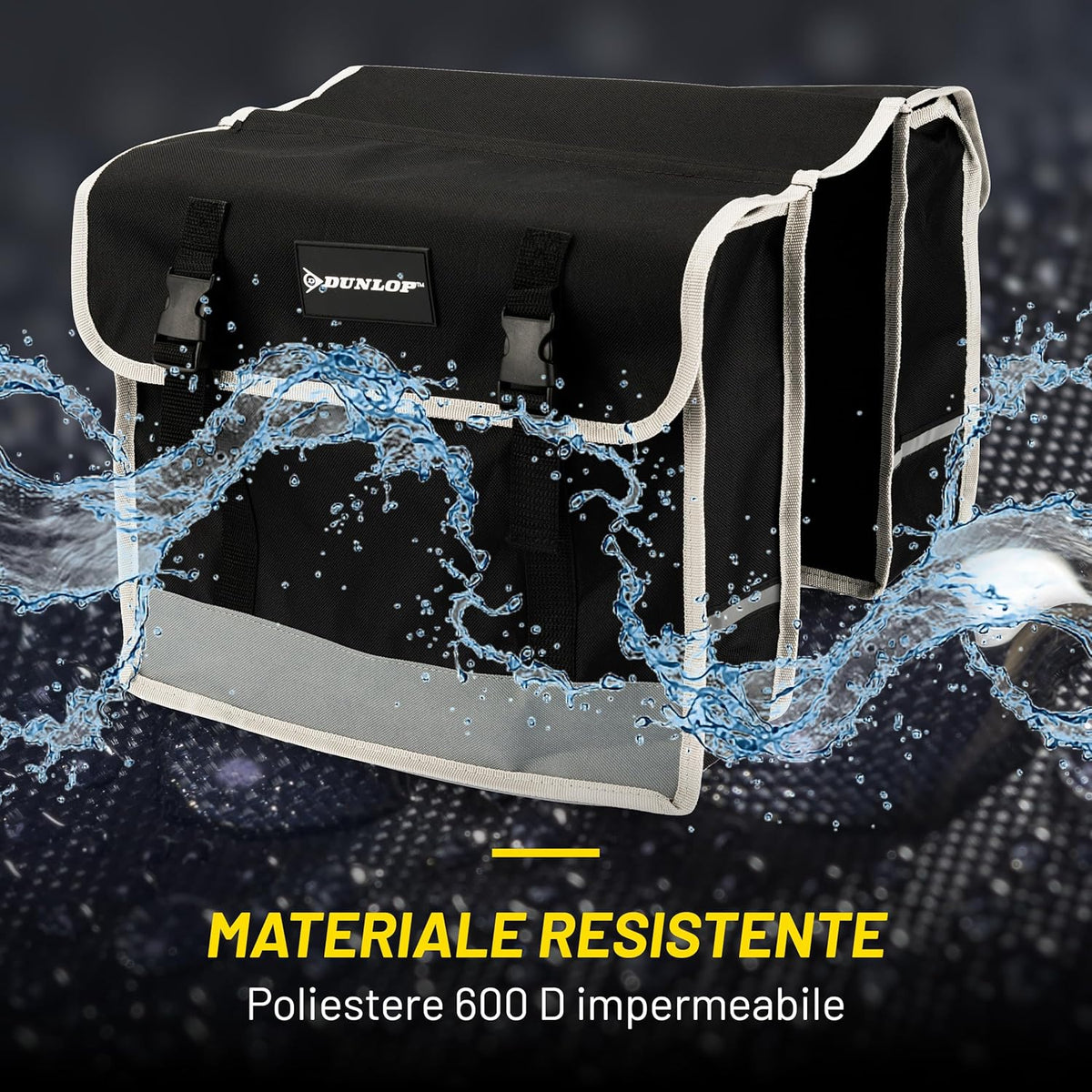 Borse Bici Laterali Impermeabili 2x13L Riflettenti Dunlop