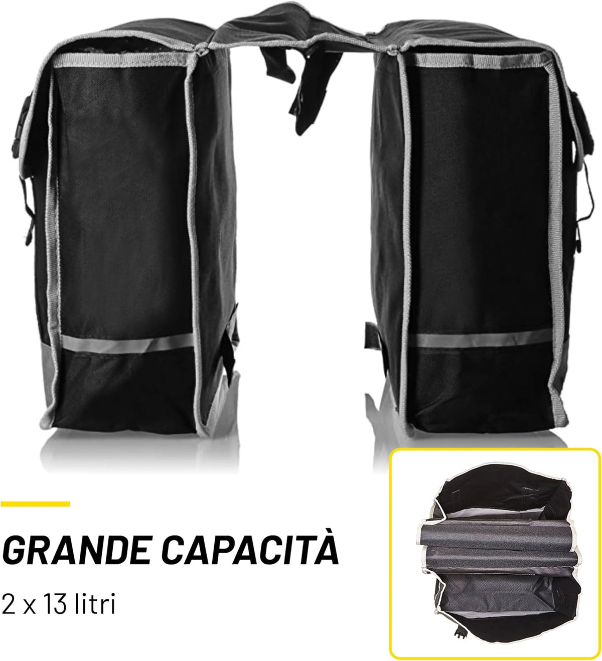 Borse Bici Laterali Impermeabili 2x13L Riflettenti Dunlop