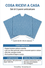 Brochure dei 3 panni anticalcare senza marca KeyClean