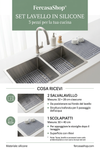 Brochure del set lavello FercasaShop con caratteristiche e misure