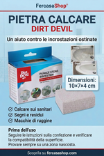 Brochure Pietra Calcare Dirt Devil con dimensioni 10×7×4 cm