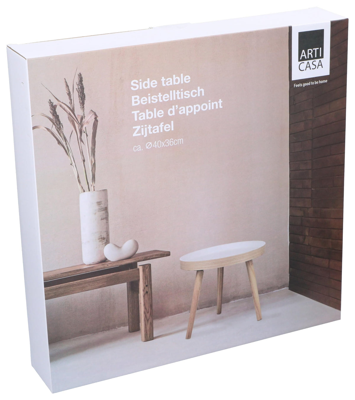 Tavolino Rotondo Legno Ø40cm Arti Casa Design Moderno