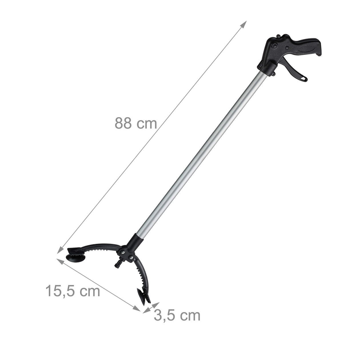 Pinza Raccogli Oggetti 88cm Alluminio Girevole 360°