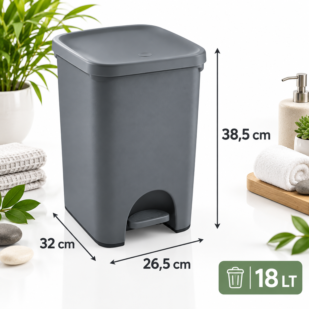 Pattumiera per Umido da 18 L con Pedale e 10 Sacchetti Compostabili Omaggio