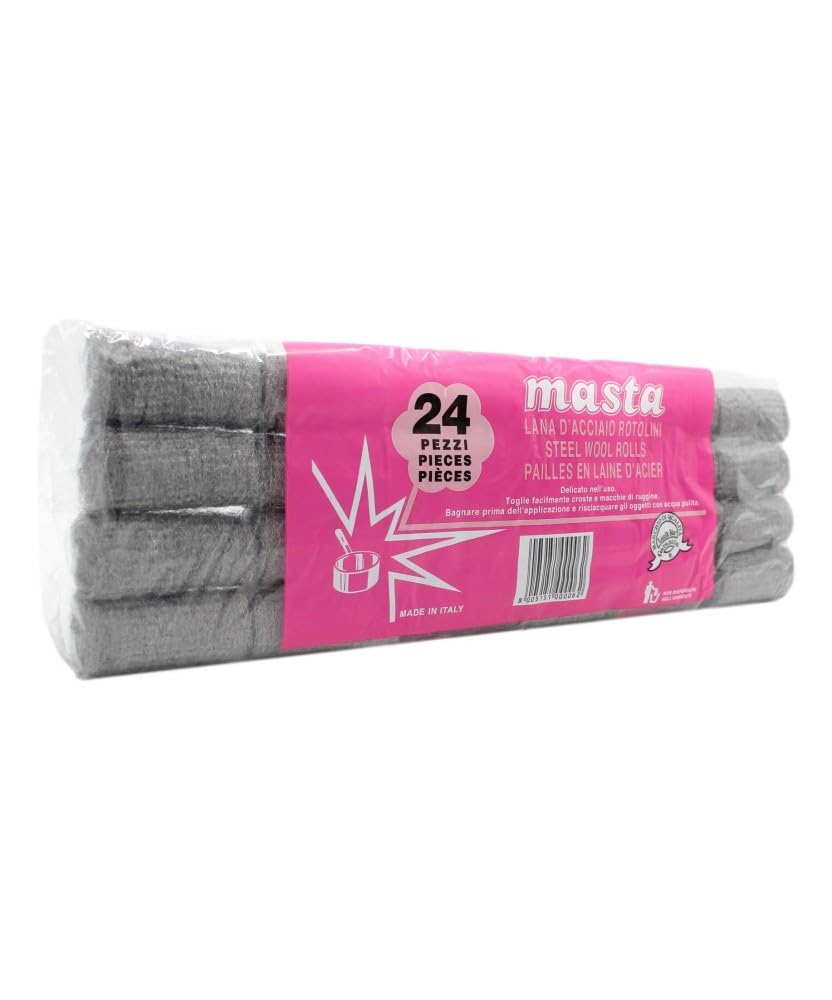 Spugne Acciaio 24 Rotoli - Made in Italy