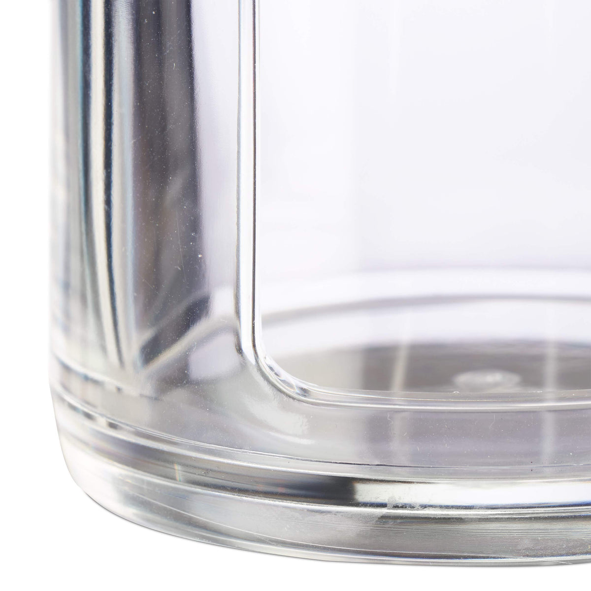 Relaxdays Set of 2 Cotton Pad Dispensers, Acrylic, Cylindrical, with Lid, Bathroom, 20 x 7 cm, Various Colours