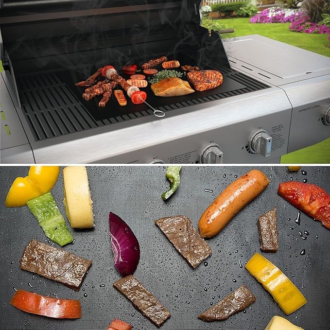 Tappetini Barbecue Antiaderenti 40x33cm Set 3 Pezzi