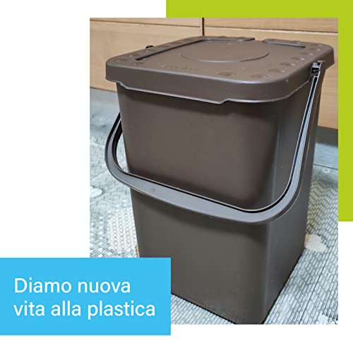 Pattumiera per Rifiuti Organici 10 lt Chiusa -Ecoplast