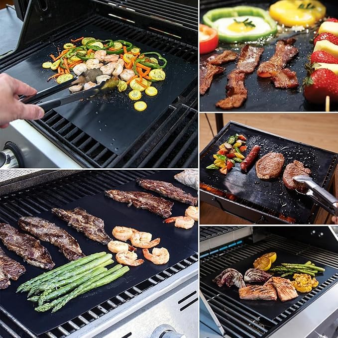 Tappetini Barbecue Antiaderenti 40x33cm Set 3 Pezzi