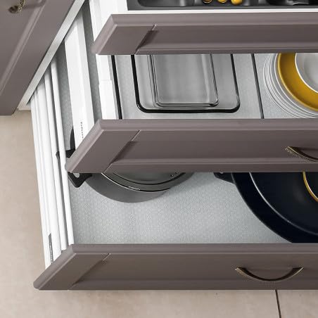 Set 2 Tappetini Antiscivolo Cassetti 50x150cm Trasparenti