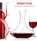 Carafe à vin rouge 1,78 L en cristal Ø20 x 23,7 cm - Carafe d'oxygénation professionnelle