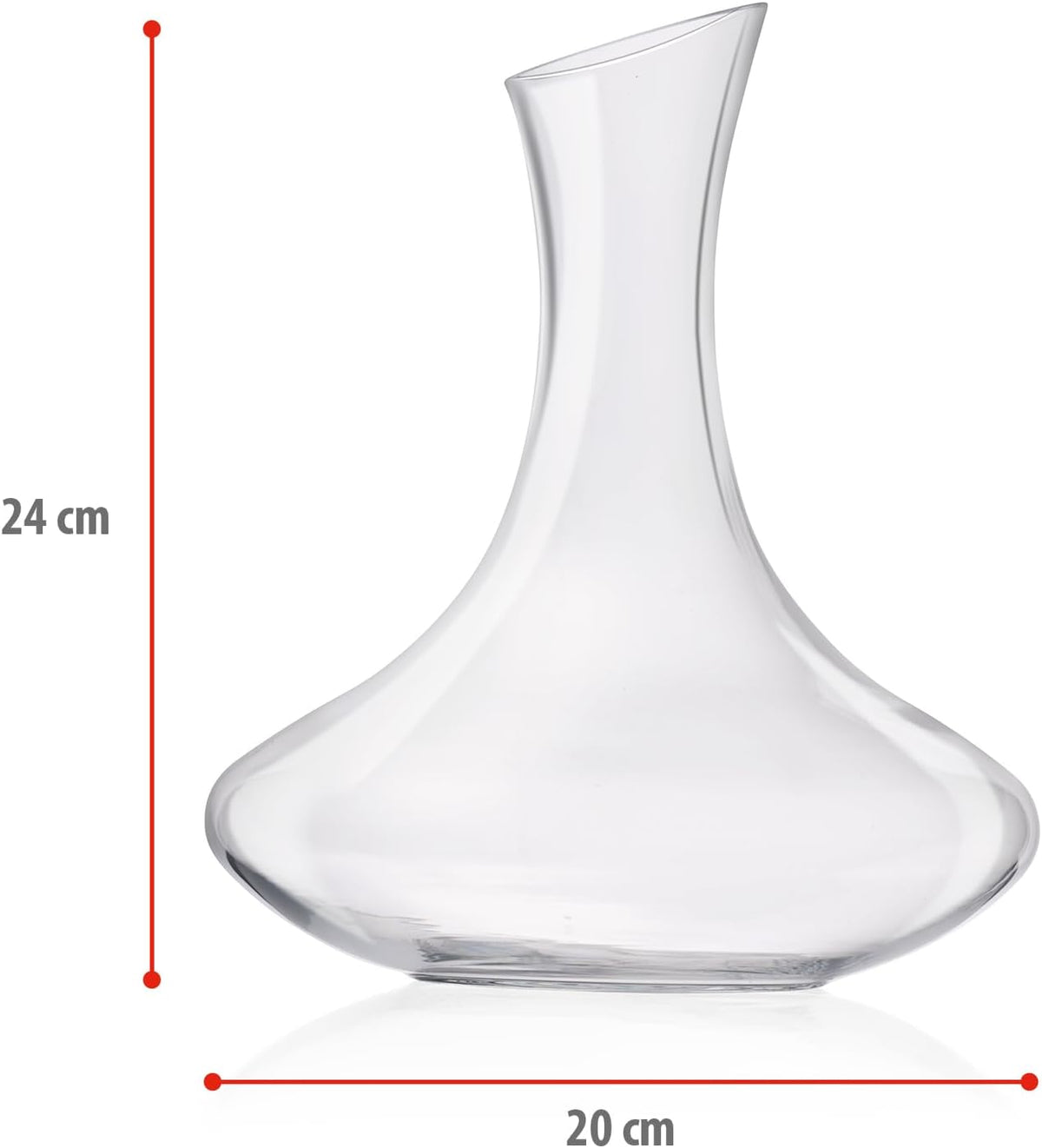 Decanter Vino Rosso 1,78L Cristallo Caraffa Ossigenazione