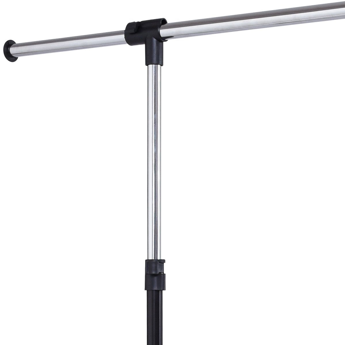 RELAX4LIFE Coat Rack with Wheels, Extendable Garment Rack with Shoe Rack, Adjustable Height and Width, Steel and Plastic Floor Coat Rack, Black
