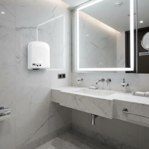 Electric Hand Dryer Mod. Ventos in ABS, Dimensions 220 x 150 x 280 h, for Safety with Stop and Go Photocell