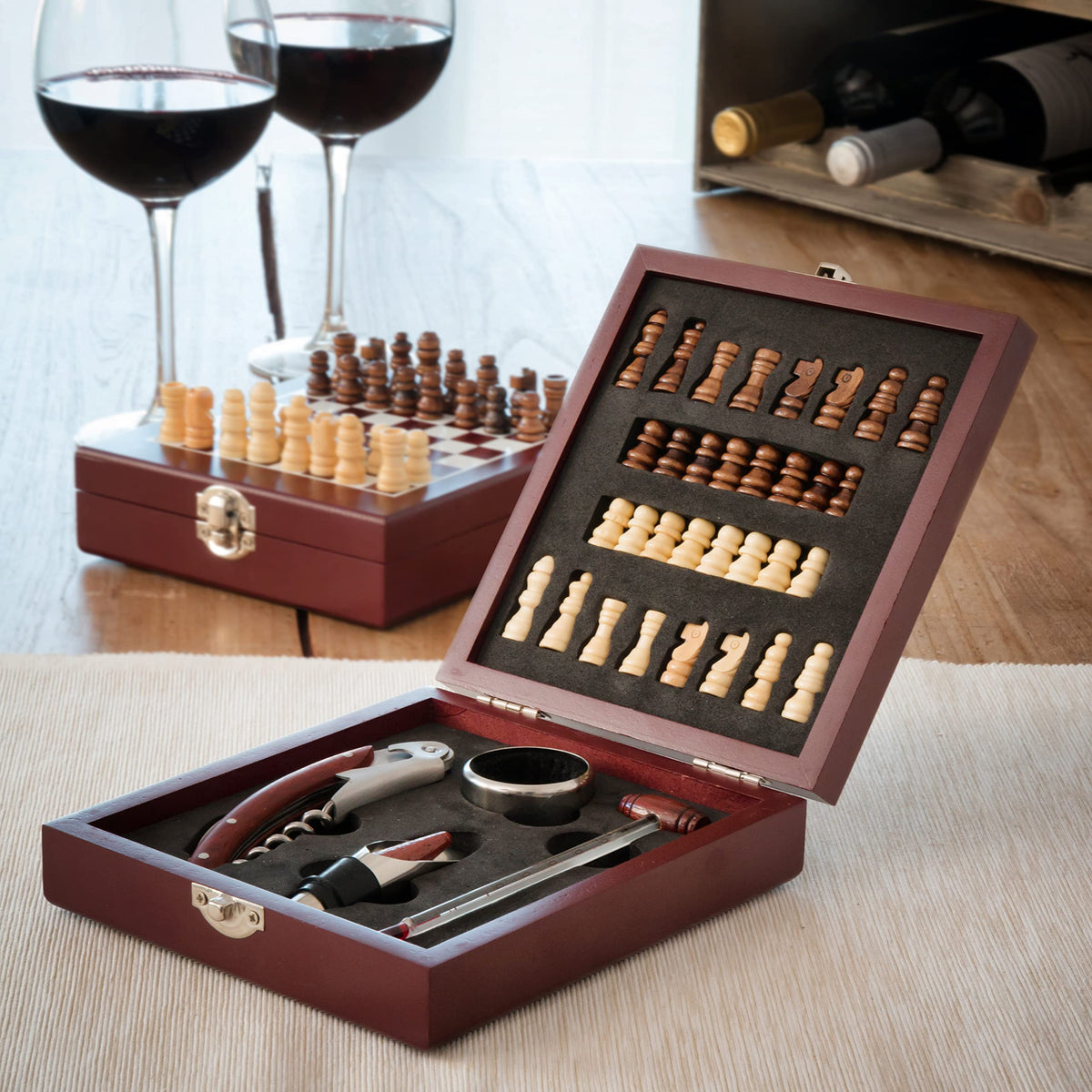 Set Accessori Vino Scacchi InnovaGoods Kit Sommelier 5 Pz