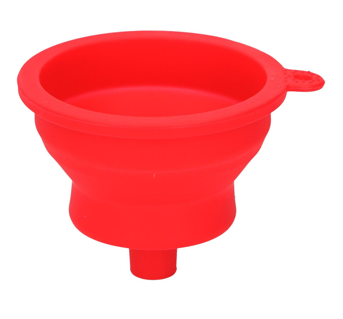 Imbuto Pieghevole in Silicone Rosso Salvaspazio - Multiuso Cucina Auto Garage