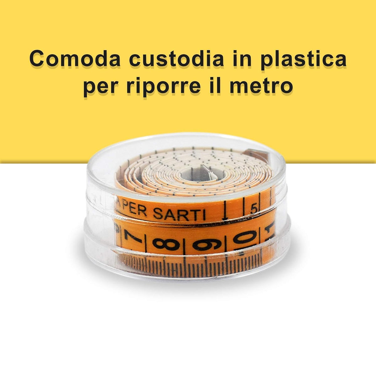 Metro da Sarta 150cm Avvolgibile con Custodia Rigida
