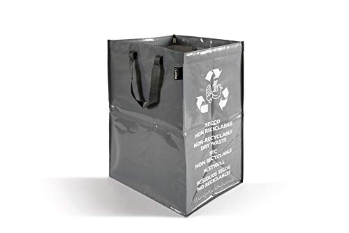 Ricicla Bag – Contenitore Raccolta Differenziata 62L con Maniglie | 30×38×55 cm