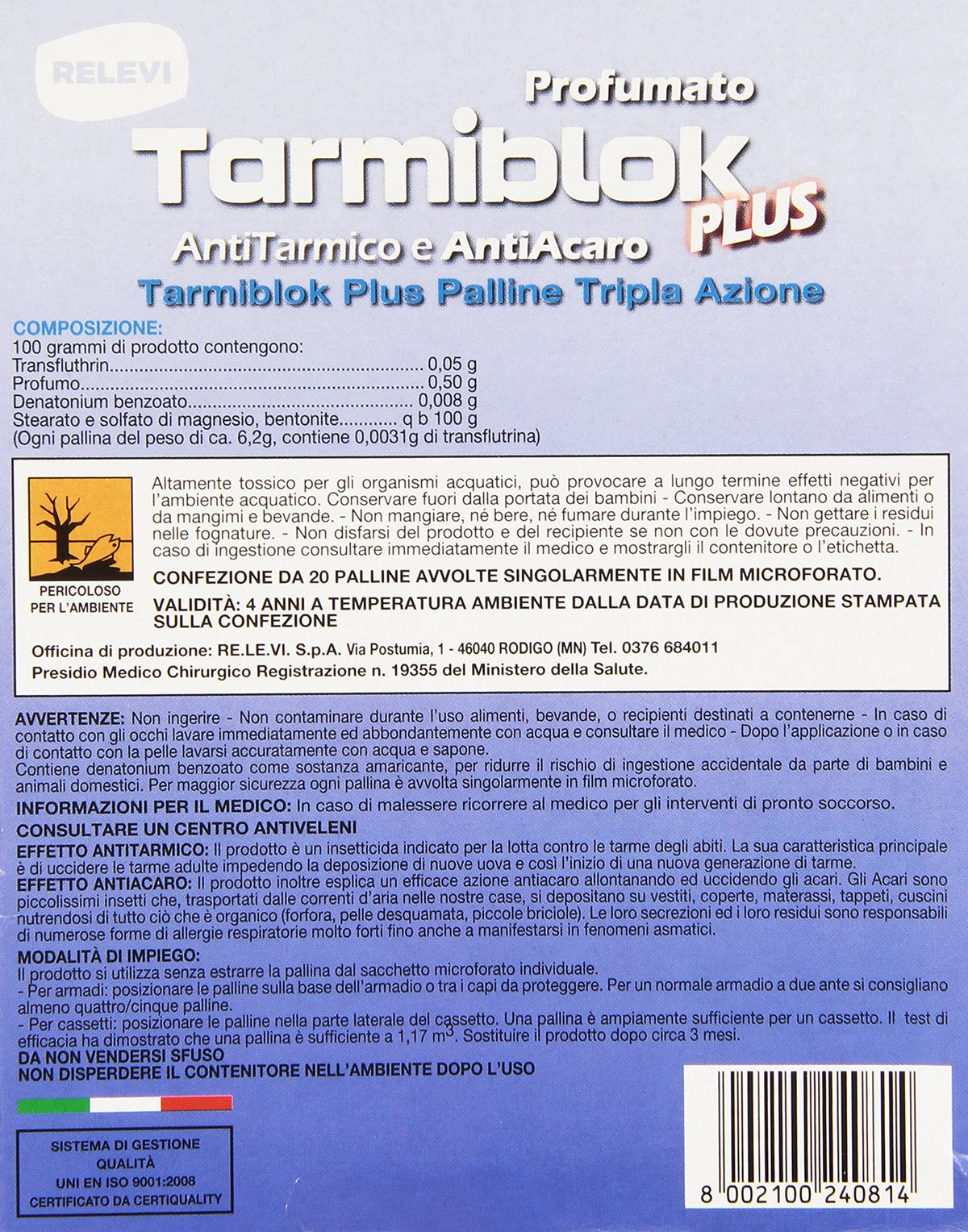 deodoranti antitarmico per cassetto e armadi
