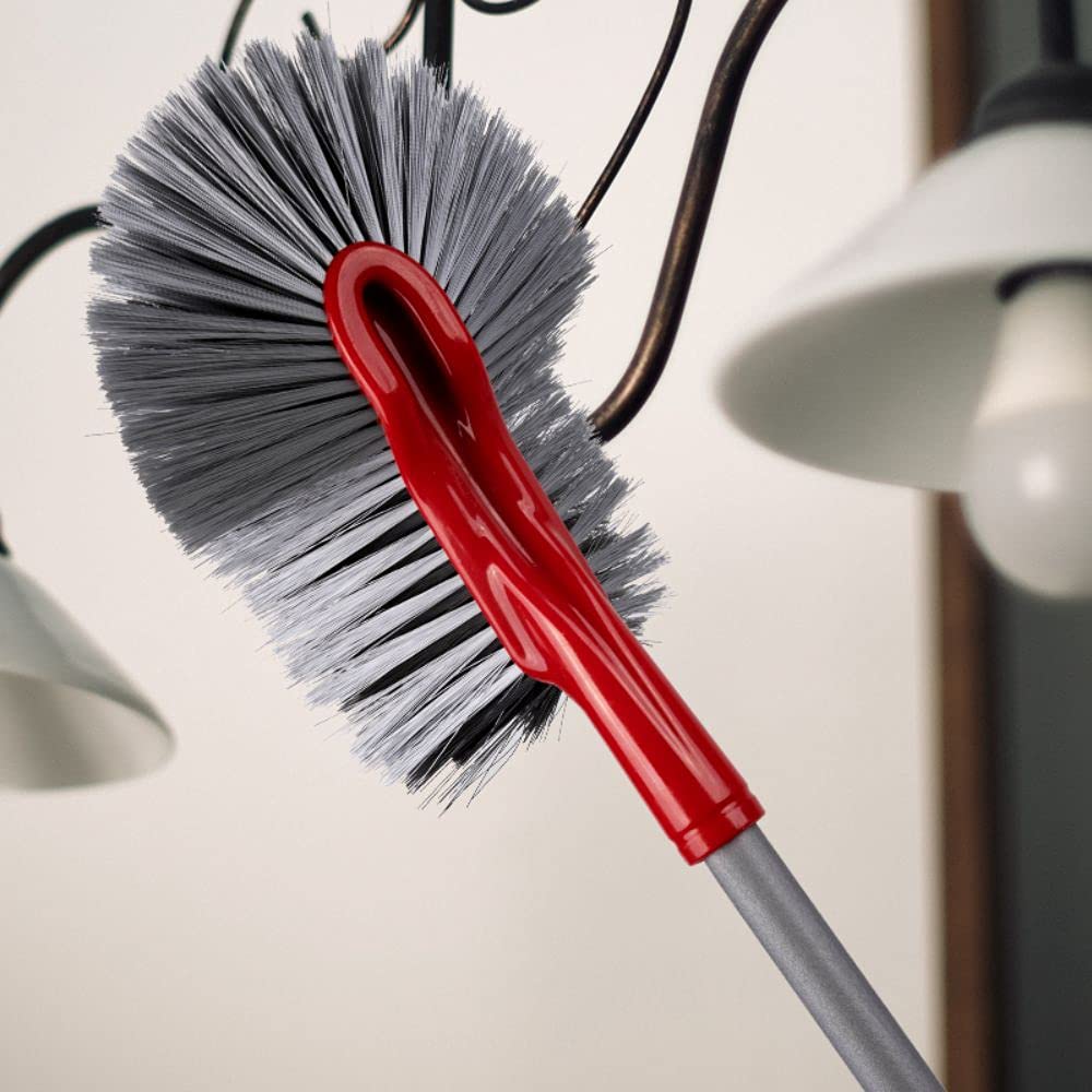 La Briantina Mondex Universal Spider Sweeper, Dust Catcher for Cobwebs with Long, Thick Bristles, Handle Not Included, Multicolored