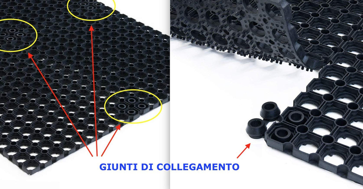 zerbino in gomma giunti di collagamento