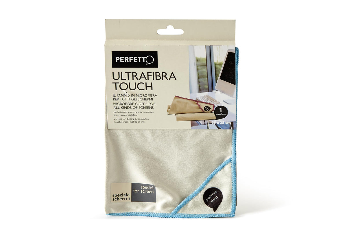 Touch Panno Microfibra, Tessuto, Ghiaccio, 35.0x35.0x0.5 cm