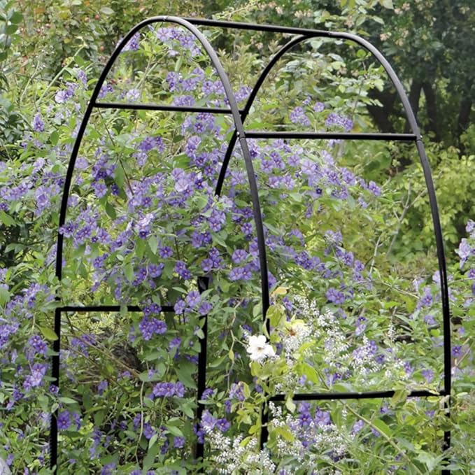 Arco Giardino Metallo Verde 140x38x240cm Rose Rampicanti
