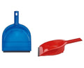 Pelle à poussière en plastique Lara avec bord en caoutchouc, lot de 2, pour la maison, le jardin et le bricolage.