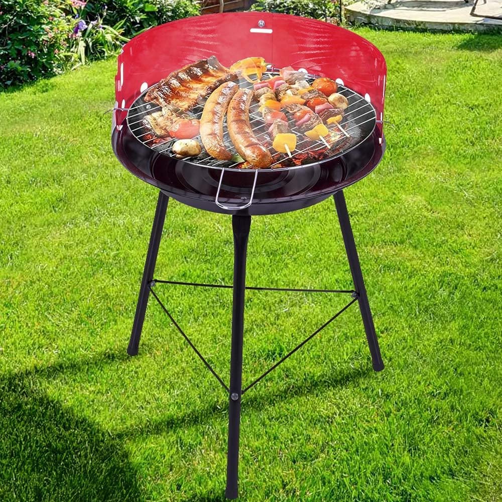 Barbecue a Carbone BBQ Grill Ø 33cm con Paravento