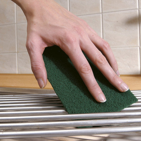 Fibres abrasives vertes professionnelles XXL - Lot de 24 pièces 15 x 30 cm pour le nettoyage de la cuisine