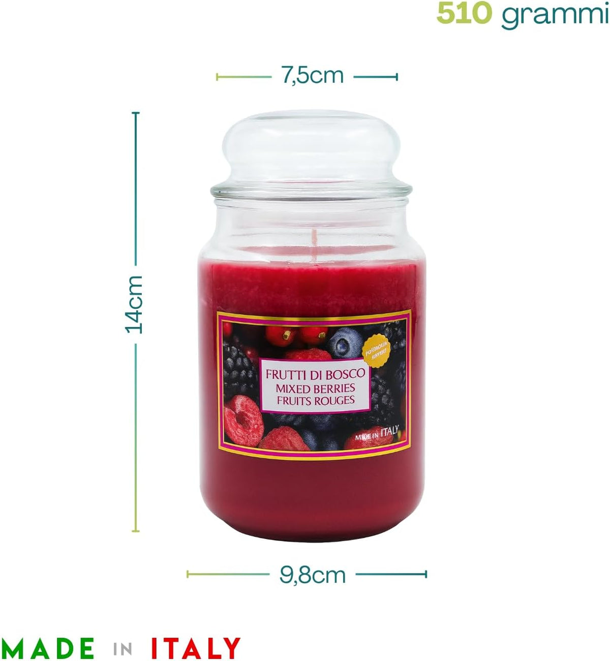 Candela Profumata Giara Vetro 550g Fragranze Naturali