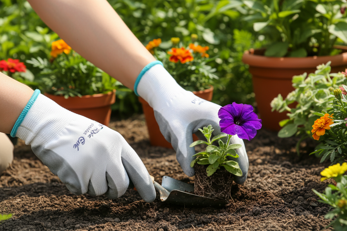 Guanti nitrile giardinaggio